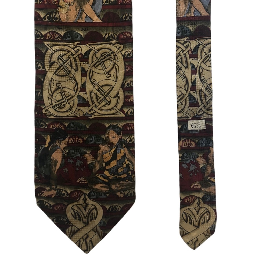 Beautiful Silk Tie by Museum Boutique with Paul Gauguin 2 Woman of Tahiti Print